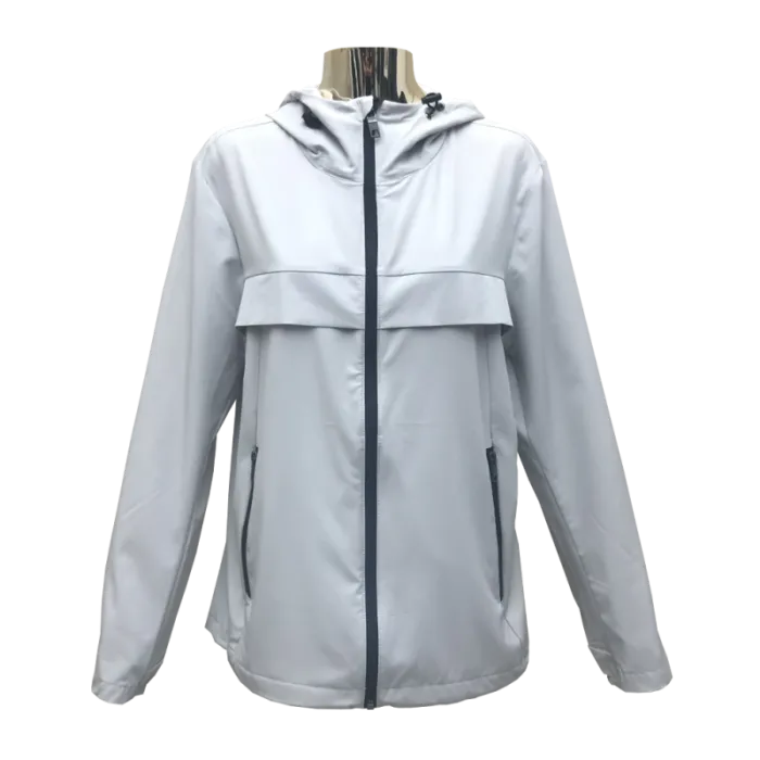 Enkeltlags lettvektsjakke for kvinner i hvit